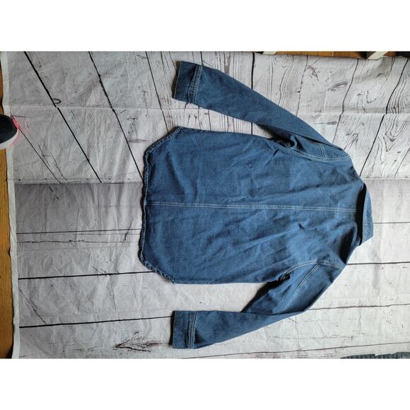 Cavalini Denim Collection Women Large Button Up Shirt Long Sleeve Denim - Picture 6 of 6